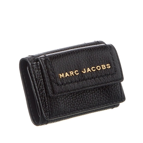 NEW Marc Jacobs Black Leather Tri-Fold Wallet - Picture 3 of 3
